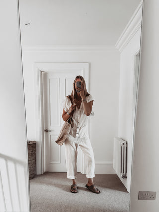 Ribera Cream linen boilersuit *NEW*