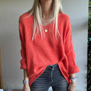 Milano ORANGE V NECK jumper *NEW*