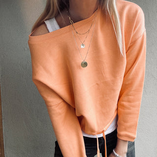 Native slightly cropped CORAL sweatshirt *relaxed style*