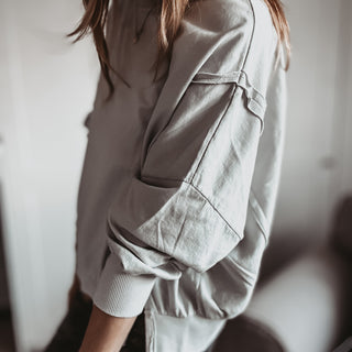 LIGHT GREY Perugia super slouchy sweatshirt *NEW*