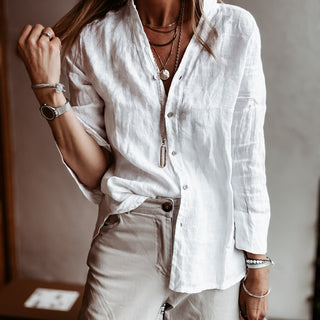 Madison linen white blouse *NEW*