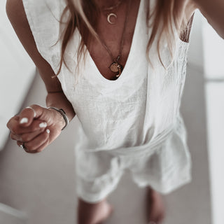 White Simona linen shorts *NEW*