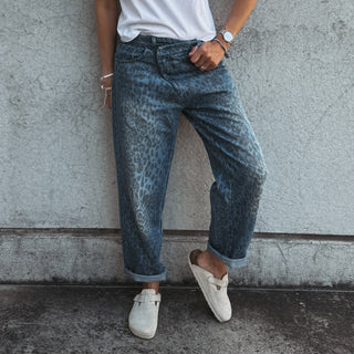 The Leopard BLUE denim joggers *NEW*