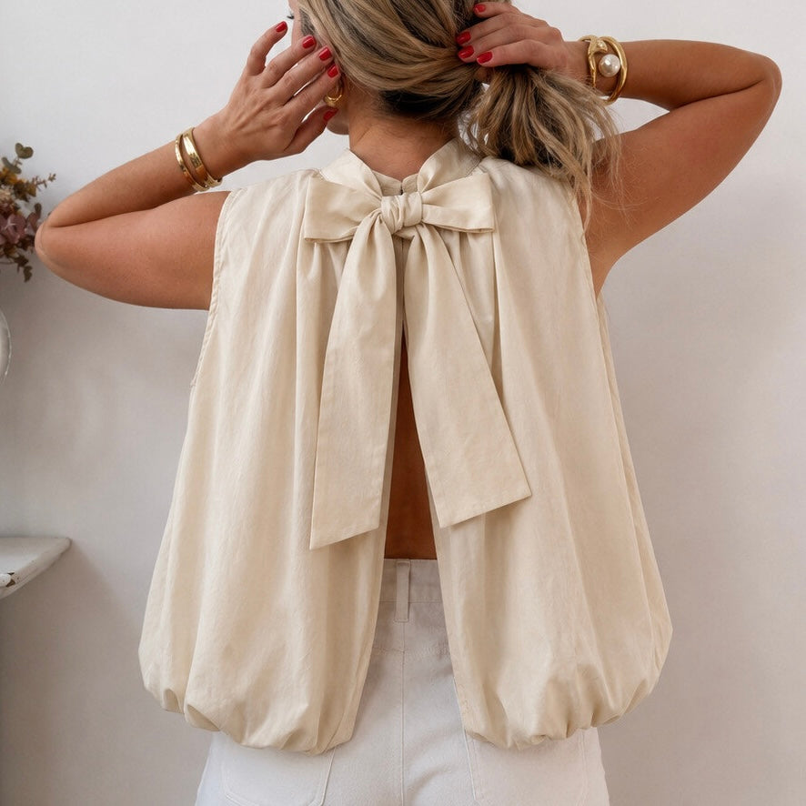 Bella cream with bow on back *NEW*