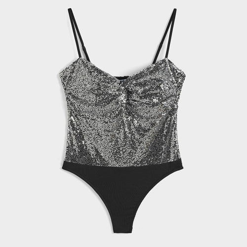 SILVER Sequin bodysuit *NEW*