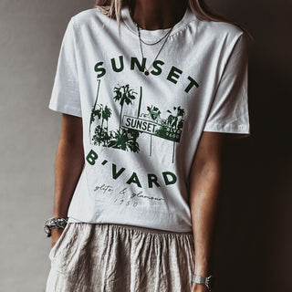 Sunset blvd tee BLACK *boyfriend fit*