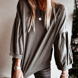 KHAKI ULTIMATE super slouchy top *NEW*