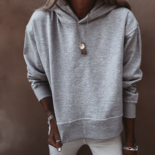 Cora Light heather grey college hoody *NEW*