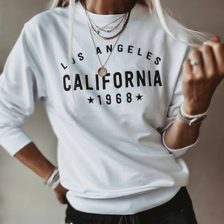 California Los Angeles WHITE/BLACK sweatshirt *NEW*
