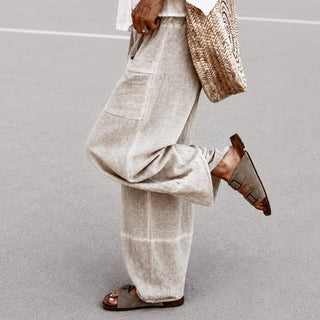 BEIGE Lyra linen joggers *NEW*