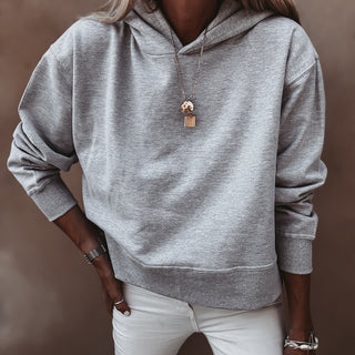Cora Light heather grey college hoody *NEW*
