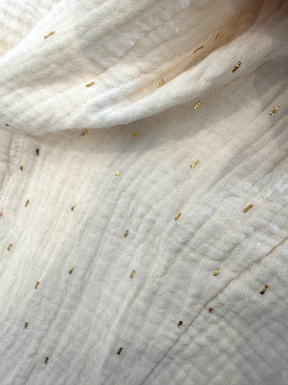 Aldina Vintage white dress with gold flecks *NEW*