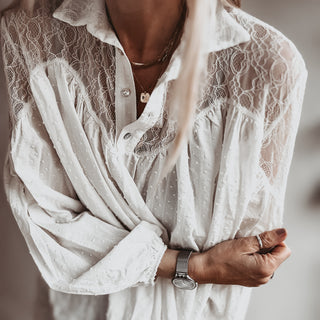 Tabu Vintage white Lace Blouse *NEW*
