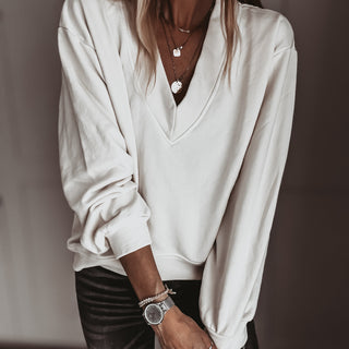 Cream Cam V neck sweatshirt *NEW*