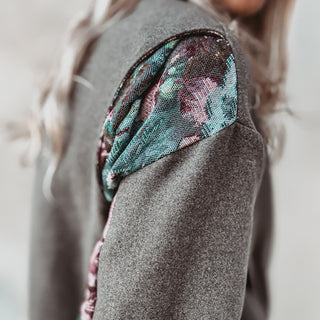 Khaki floral bomber blazer *NEW*