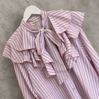 Frieda PALE PINK bows & frills blouse *NEW*