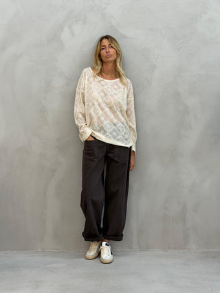Vintage cream lace long sleeve top *NEW*