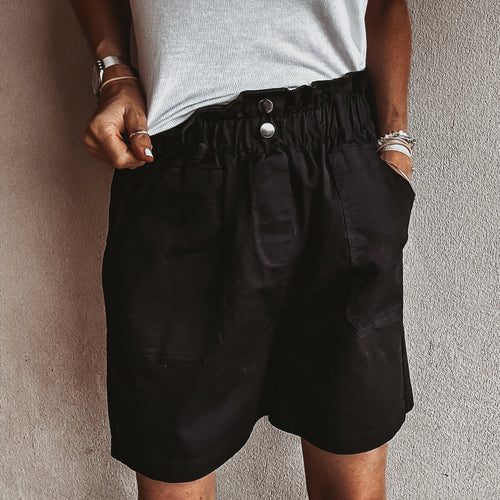 Poppy paperbag shorts BLACK *NEW*