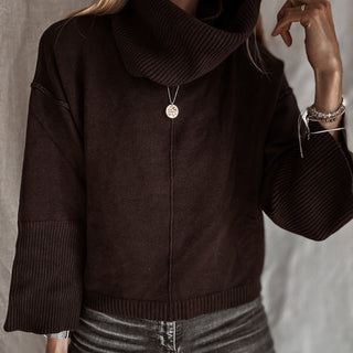 Detachable BROWN roll neck jumper *NEW*
