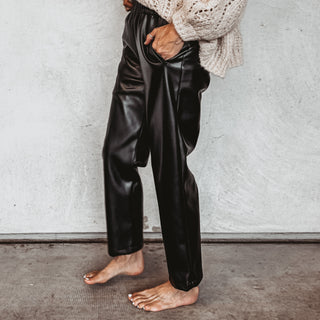 Faux leather jeans joggers *NEW*