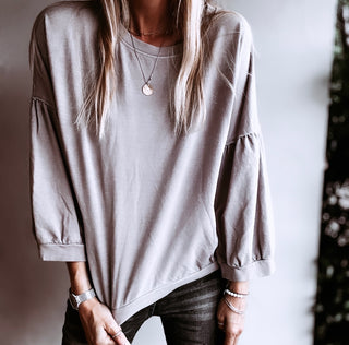 TAUPE ULTIMATE super slouchy top *NEW*