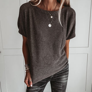 Chocolate sparkly knitted tee