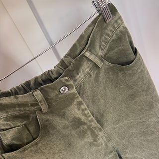 Washed olive tapered jeans *NEW*