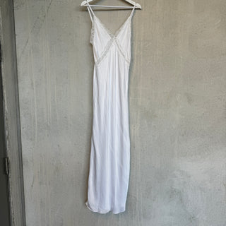 Sienna Lace Satin Slip dress WHITE *new*