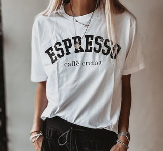 ESPRESSO white tee *boyfriend fit* *NEW*