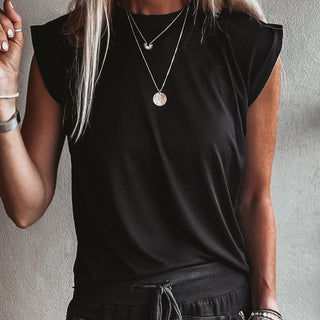 The perfect tee tank DARK HEATHER GREY top *NEW*