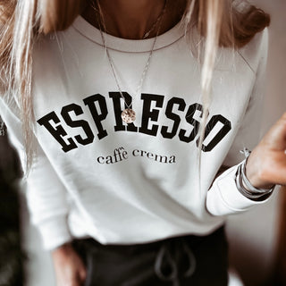 ESPRESSO vintage white (cream) sweatshirt *relaxed style* NEW