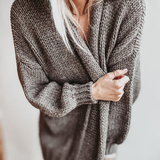 Dark biscuit / cream Cities Cardigan *NEW*