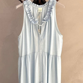 Light denim blue ruffle dress *NEW*