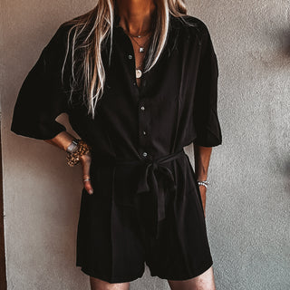 Pia black playsuit *NEW*