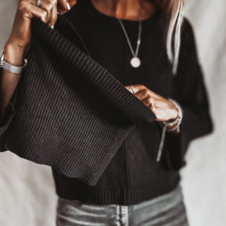 Detachable BLACK roll neck jumper *NEW*