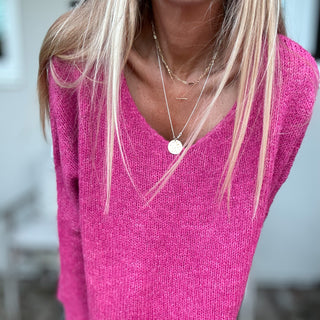 Milano PINK V NECK jumper *NEW*