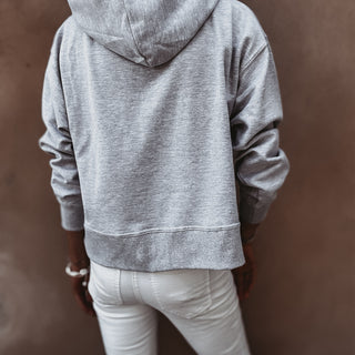 Cora Light heather grey college hoody *NEW*