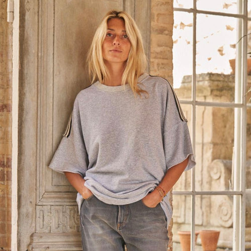 Grey tee with stripes *NEW*