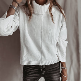 Detachable WHITE roll neck jumper *NEW*