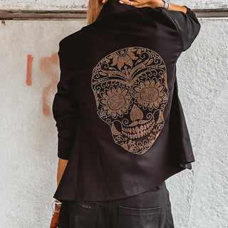 Diamonte skull black blazer