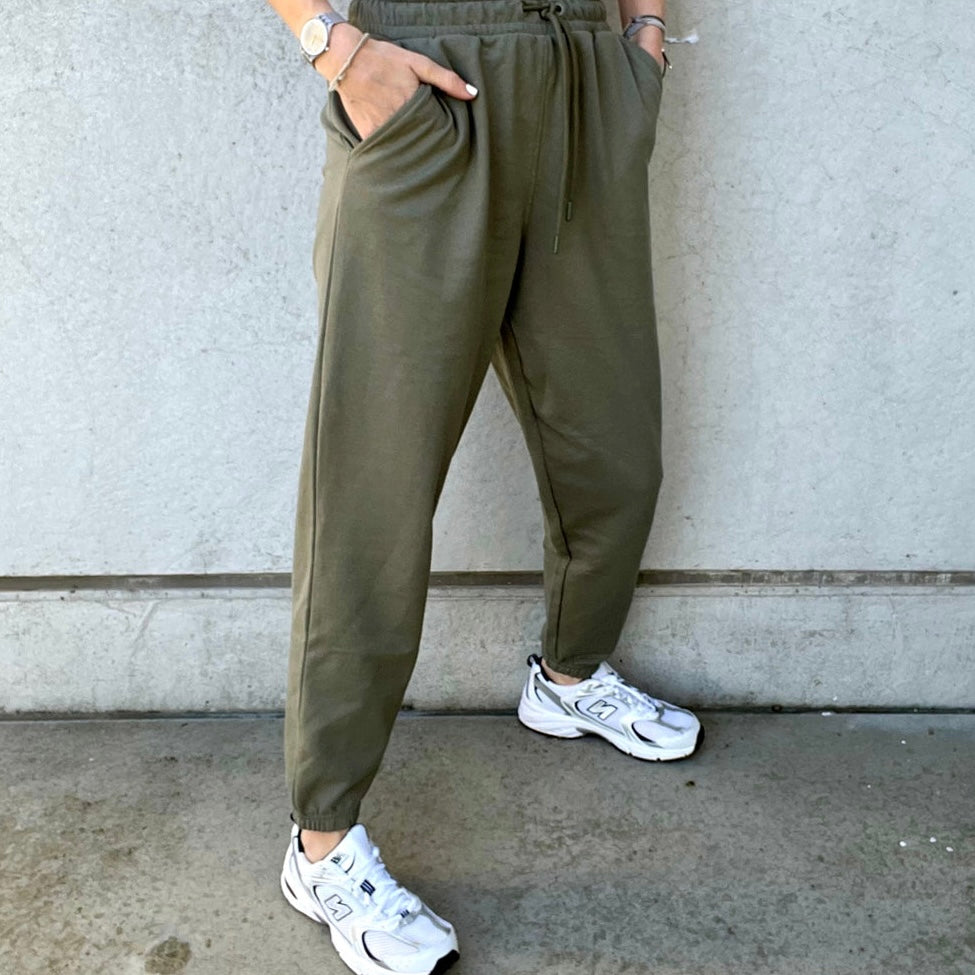COLLEGE super slouchy khaki joggers *NEW*
