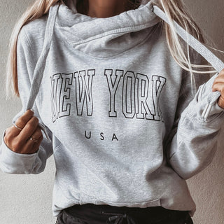 COLLEGE grey  NEW YORK Hoody *BACK IN STOCK*