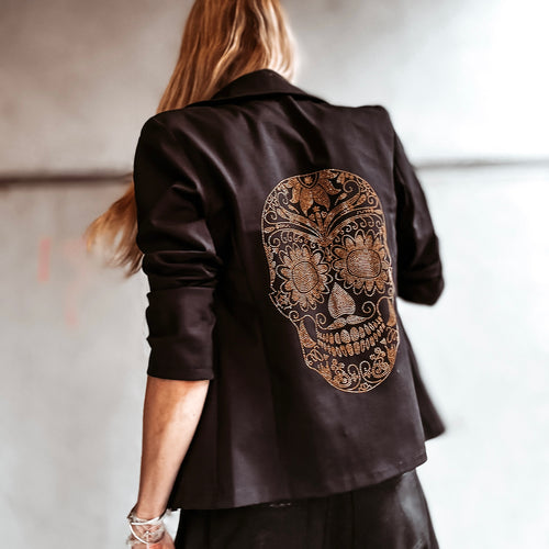 Diamonte skull black blazer
