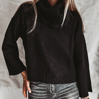Detachable BLACK roll neck jumper *NEW*