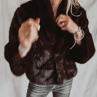 Faux fur BROWN jacket *NEW*