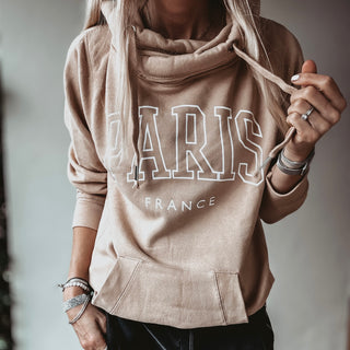 COLLEGE tan PARIS Hoody *BACK IN STOCK*