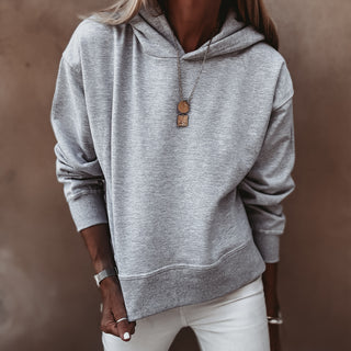 Cora Light heather grey college hoody *NEW*
