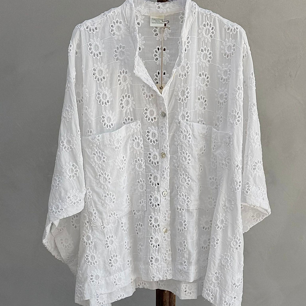 Pompani Broderie floaty Blouse *NEW*