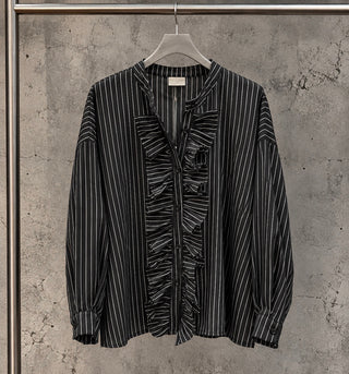 Monochrome ruffle Blouse *NEW*