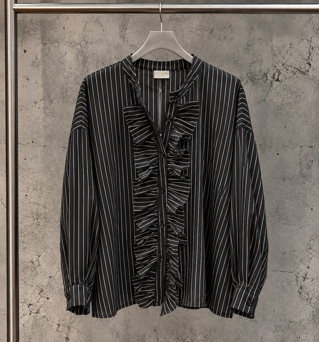 Monochrome ruffle Blouse *NEW*